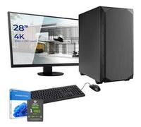 Sedatech Pack Workstation Silent • AMD Ryzen 9 5900X • RTX4060 • 32Go RAM • 1To SSD M.2 • Windows 11 • Moniteur 28'' Noir G
