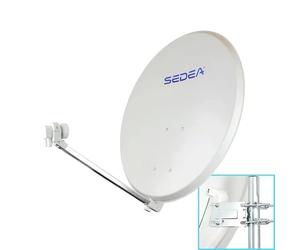 SEDEA Parabole Acier électrozingué Quick 85cm + Lnb à 2 Sorties