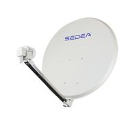 SEDEA Parabole satellite Acier 65cm avec bras en aluminium + LNB single