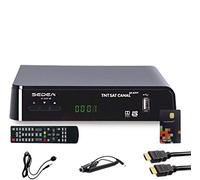 Sedea Récepteur Satellite HD + Carte TNTSAT V6 + Câble HDMI + Câble 12V + Déport IR