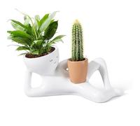 Sederikun Petit pot de fleurs Lazy Guy pour intérieur, jolis pots de fleurs en résine pour plantes grasses, cactus avec drainage, forme unique et amusante pour la maison, le jardin, la décoration de