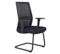 Sedero Napoli Chaise de conférence avec insert en maille et support lombaire Noir