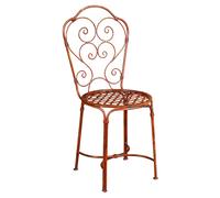 Sedia Poltroncina Biscottini In Ferro Bâti 44x50x97 Country Rouge Jardin