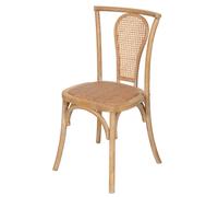 Sedia Poltroncina Bois 44x46x88 Noce Clair Paille Vienna Cuisine Salon