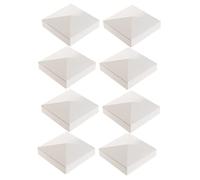 Sedmoon Lot de 8 capuchons de poteau de clôture en vinyle de style pyramide de 12,7 x 12,7 cm pour boîte aux lettres, lampadaire, terrasse, quai, pilage (8)