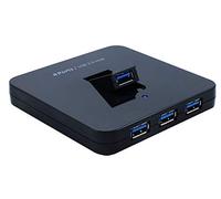SEDNA - Hub 4 ports USB 3.0 - 1 port vertical pliable et port de charge BC 1.2 - Noir