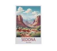 Sedona, Arizona，Puzzle 1000 Pièces, Puzzles en Bois, Jouets Éducatifs pour Enfants Adultes Cadeau d'anniversaire（75x50cm）-AJ87