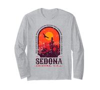 Sedona Arizona USA Scenic Desert Mountains Design Vieilli Manche Longue