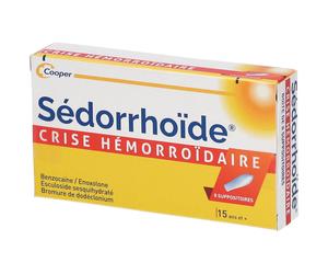 SEDORRHOIDE - Crise hémorroîdaire 15 ans et plus 8 suppositoires Suppositoire(S) pc(s)