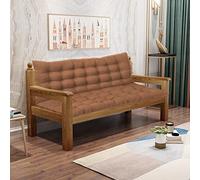 SEDOXX Coussin de chaise de jardin épais avec dossier et cravate - Doux pour mobilier d'intérieur - Tufté - Idéal pour balancelle, banc de terrasse, chaise longue - 100 x 100 x 8 cm - Kaki clair