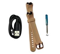 SEDSEY Bracelets de rechange en silicone souple pour bracelet intelligent C60 + câble de charge USB, 5 couleurs disponibles, comprend tournevis et petits écrous (rose)