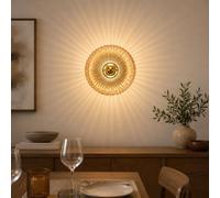 Sedtonmu Applique Murale en Verre Fleur E27, Lampe Murale Vintage pour Chambre Salon,A