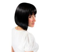 Séduisant Frais Page / Perruque Bob Noir Mia / Pulp Fiction Court 25 CM 2212-1B