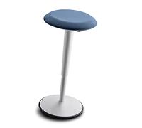Sedus se:fit, Tabouret Ergonomique, Assis-Debout, Bleu, Plastique, Pied en Caoutchouc, 53-80 cm Réglable en Hauteur
