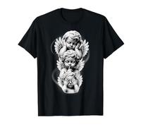 See No Evil Speak No Evil Hear No Evil Baby Angel Chérubs T-Shirt Graphique avec Valeur, Homme, Noir, S