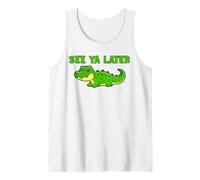 See Ya Later Alligator Mignon Vert Gator Design Débardeur