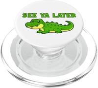 See Ya Later Alligator Mignon Vert Gator Design PopSockets PopGrip pour MagSafe