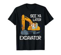 See Ya Later Excavator Funny Dog for Toddler Boy Kids T-Shirt