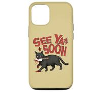 See Ya Soon Dark Cat Meme Design Womens Girls Coque pour iPhone 12/12 Pro
