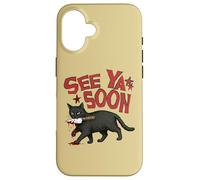 See Ya Soon Dark Cat Meme Design Womens Girls Coque pour iPhone 16