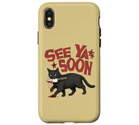 See Ya Soon Dark Cat Meme Design Womens Girls Coque pour iPhone X/XS