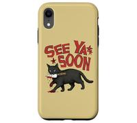 See Ya Soon Dark Cat Meme Design Womens Girls Coque pour iPhone XR