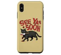 See Ya Soon Dark Cat Meme Design Womens Girls Coque pour iPhone XS Max