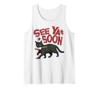 See Ya Soon Dark Cat Meme Design Womens Girls Débardeur