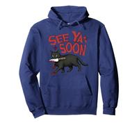 See Ya Soon Dark Cat Meme Design Womens Girls Sweat à Capuche