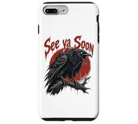 See Ya Soon Raven Crow Red Moon Halloween Horror Coque pour iPhone 7 Plus/8 Plus
