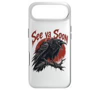 See Ya Soon Raven Crow Red Moon Halloween Horror Coque pour iPhone Air