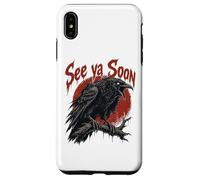 See Ya Soon Raven Crow Red Moon Halloween Horror Coque pour iPhone XS Max