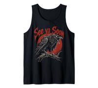 See Ya Soon Raven Crow Red Moon Halloween Horror Débardeur