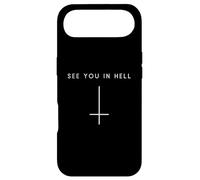 See You in Hell Croix inversée - Satan Minimaliste Coque pour iPhone Air