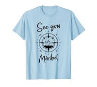 See You in Méribel France Randonnée Vacances Ski T-Shirt, Homme, Bleu Céleste, S
