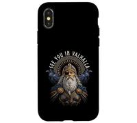 See You in Valhalla Odin Ravens Viking Norse Mythology Coque pour iPhone X/XS