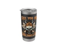 See You IN Valhalla | Thor | Odin | VIKINGS Ragnar Gobelet isotherme en acier inoxydable double paroi