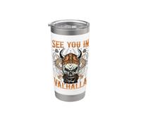 See You IN Valhalla | Thor | Odin | VIKINGS Ragnar Gobelet isotherme en acier inoxydable double paroi