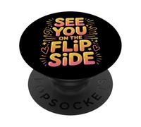 See You on The Flip Side Adieu au Revoir rétro - PopSockets PopGrip Adhésif