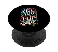 See You on The Flip Side Adieu au Revoir rétro - PopSockets PopGrip Adhésif