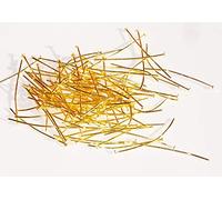 Seear Lights Lot de 100 broches à tête bombée en laiton doré de 38 mm d'épaisseur 0,8 mm d'épaisseur pour lustre, prismes en verre, gouttelettes