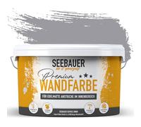 SEEBAUER diy Peinture murale gris pour intérieur (No. 227 Fossil Sense 5,0 Litre) Tons gris haute opacité
