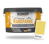 SEEBAUER diy Peinture murale jaune pour intérieur (No. 451 Sun Flower 5,0 Litre) Tons jaune haute opacité