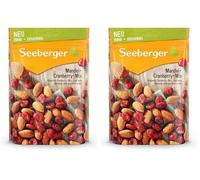 Seeberger Amandes-Cranberry-Mix : Amandes grillées croquantes et cranberries fruitées - idéales pour un snack et à emporter - séchées et non soufrées, vegan (1 x 150 g) (Lot de 2)