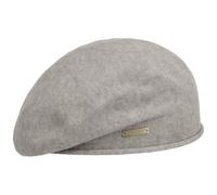 Seeberger Beret a Bord Roule Basque pour Femme (Taille Unique - Gris Clair)
