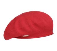 Seeberger Beret a Bord Roule Beret Basque pour Femme Bonnet d'interieur (Taille Unique - Rouge)
