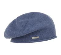 Seeberger Beret en Cachemire Lasuna Femme - Basque pour Laine Oversize Hiver Automne-Hiver - Taille Unique Bleu