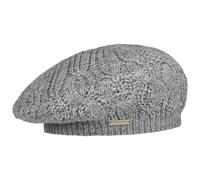 Seeberger Beret en Tricot Uni Femme - Basque pour avec Doublure Automne-Hiver Hiver - Taille Unique Gris