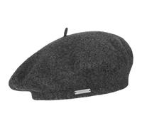 Seeberger Beret pour Femme Beret Basque d'hiver (Taille Unique - Anthracite)