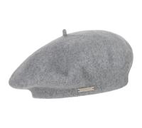 Seeberger Beret Woolmark pour Femme Beret Basque d´Hiver (Taille Unique - Gris Clair)